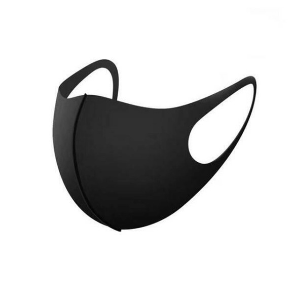 10 Pack - FACE MASKS Black Washable Reusable Polyester Unisex Mens Womens - Picture 4 of 7